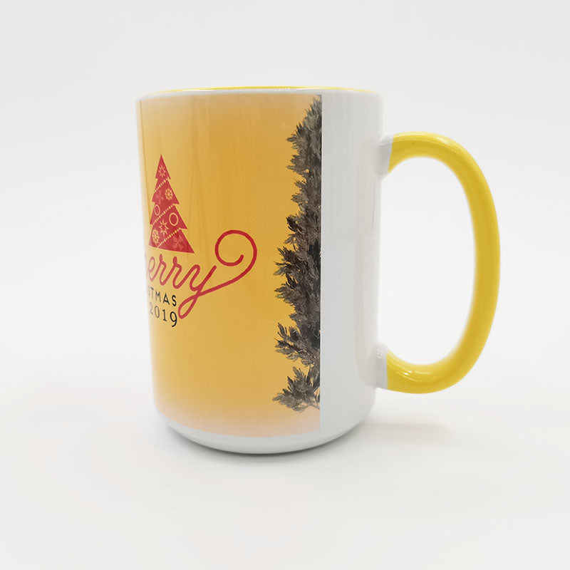 15 oz. Sublimation Two-Tone Mugs – Inside and Handle Colored