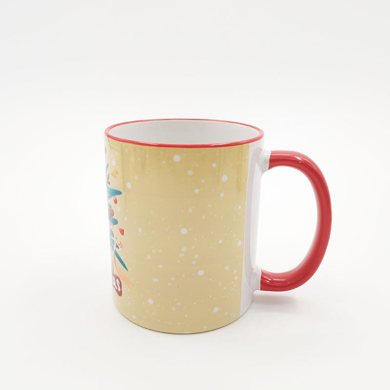 ThinkSub Wholesale Custom11 oz. Sublimation Two-Tone Mugs – Handle, Rim