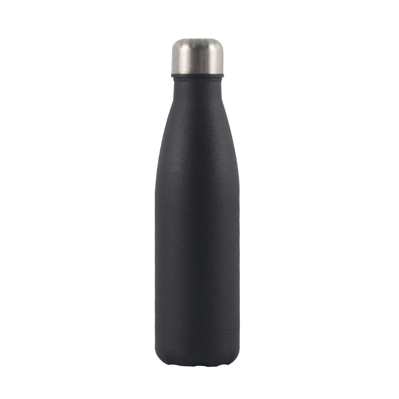 Sublimation Blanks 17oz 500ml Double Wall Silver Glitter Stainless Steel Cola Shaped Sport Water Bottle