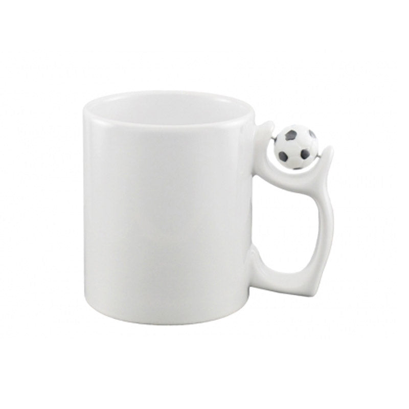 Wholesale Custom Sublimation Blanks Ceramic Football White Coffee Mug