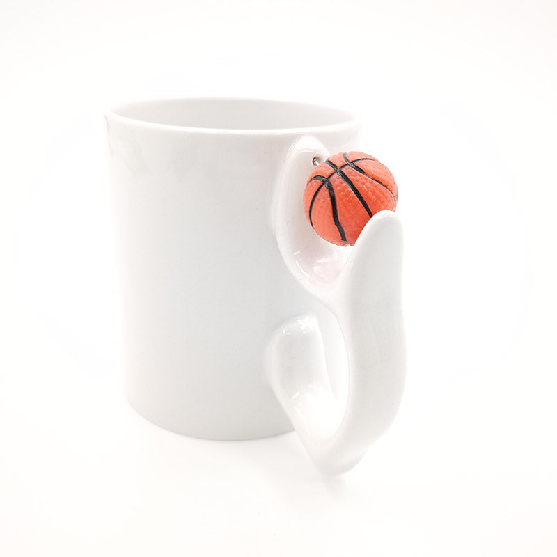 Wholesale Custom Sublimation Blanks Ceramic Football White Coffee Mug