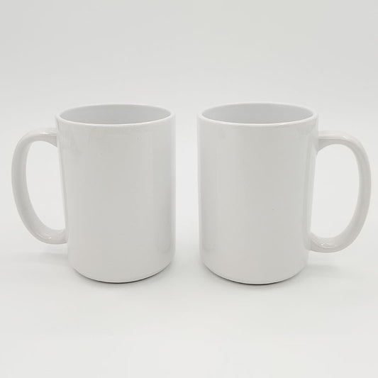 Sublimation Blanks Wholesale Supplier 15oz White Coated Porcelain Custom Sublimation Ceramic Coffee Mugs